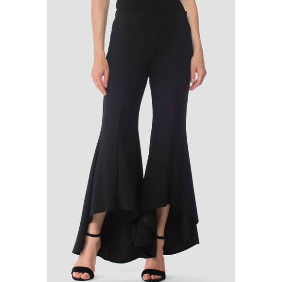 NEW JOSEPH RIBKOFF elastic waist hi-lo bell pants in black - Picture 3 of 4